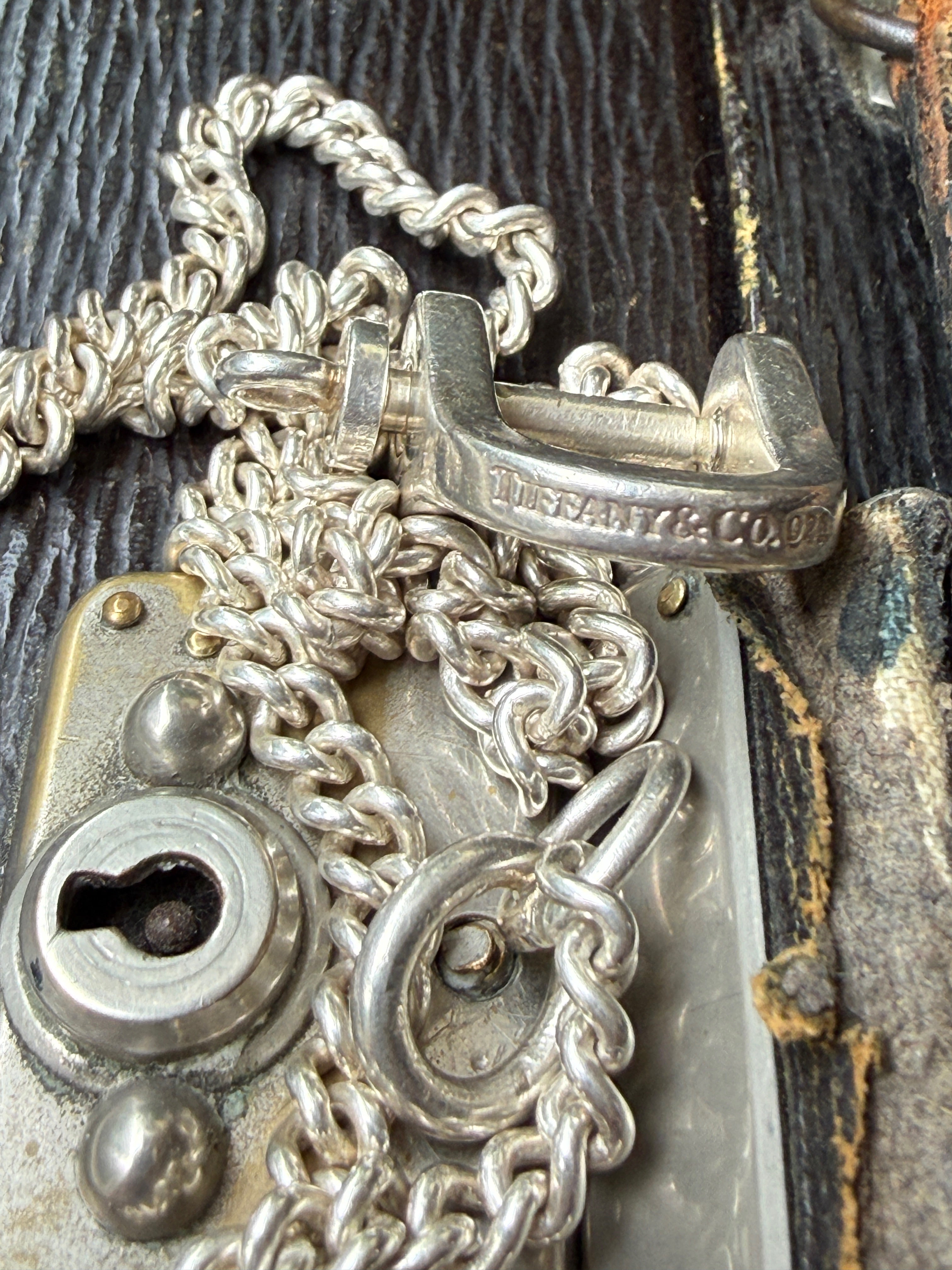 Vintage Tiffany & Co. Sterling Silver Curb Chain with Signed Shackle Closure