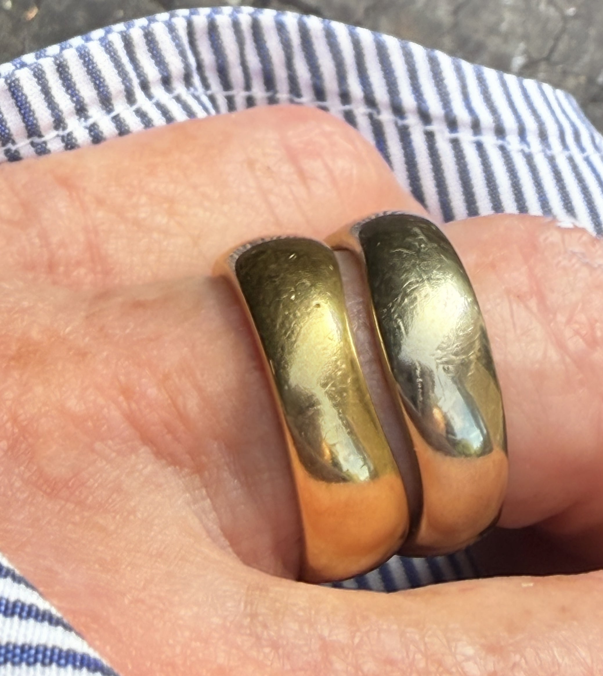 Vintage Bicolor Stacking Cartier Wave Puzzle Rings