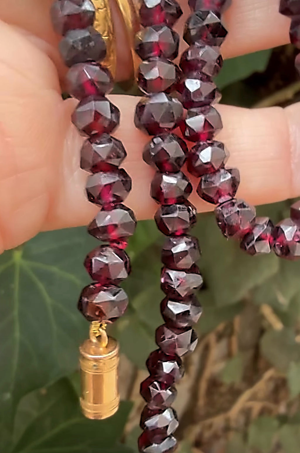 Antique Garnet Beads