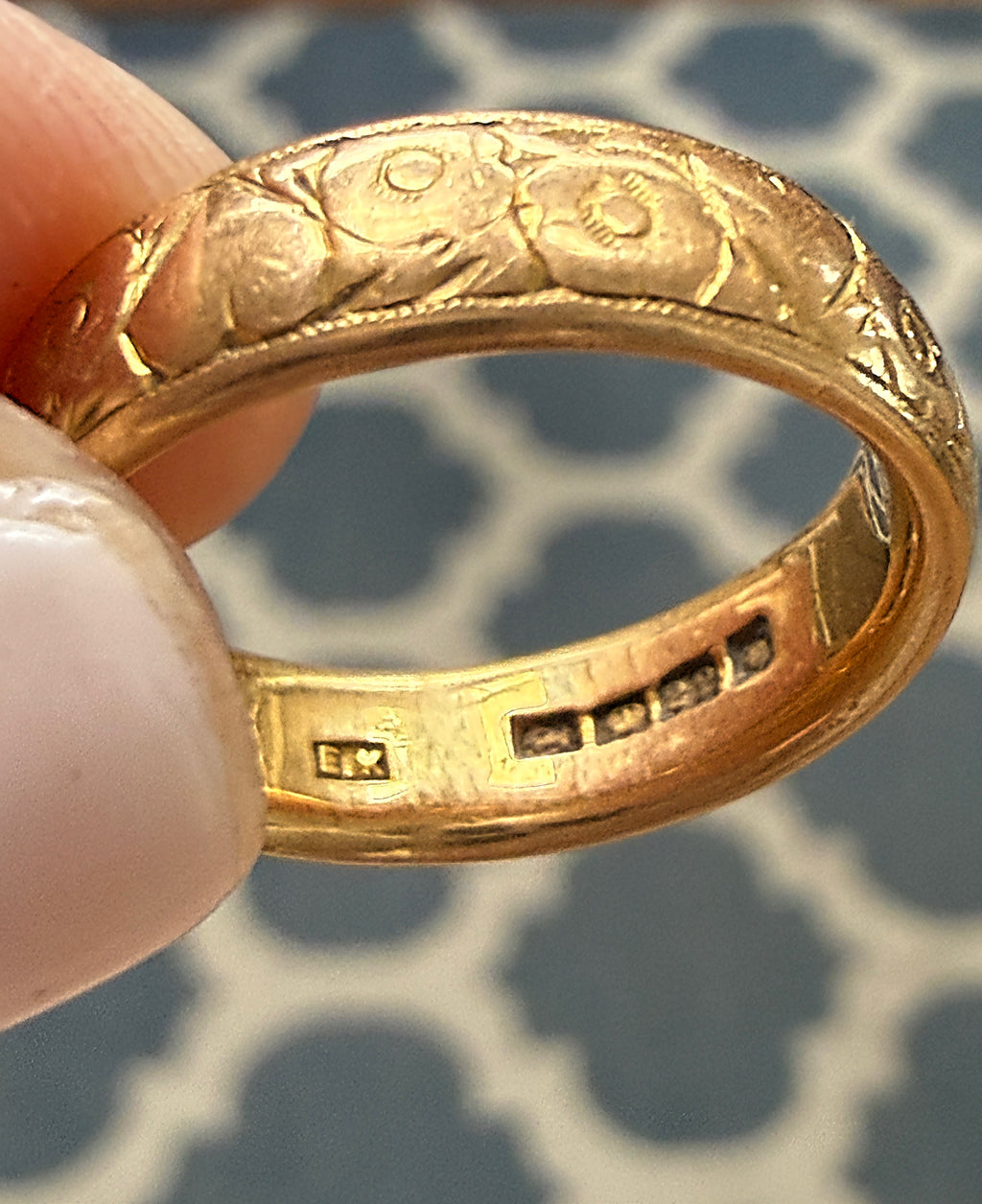 Antique 22k Floral Band