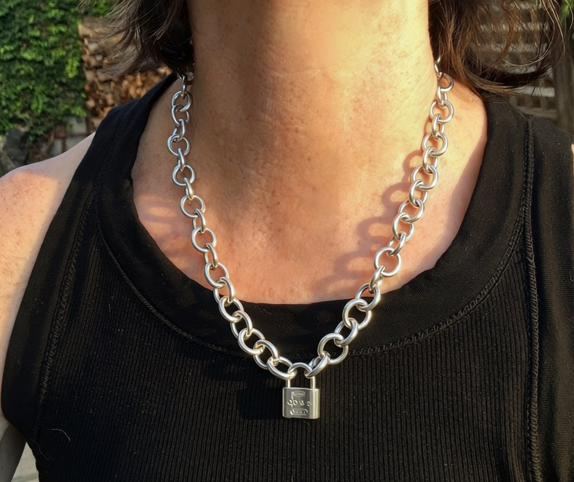 Vintage Tiffany Clasping Link Closure Sterling Silver Cable Chain