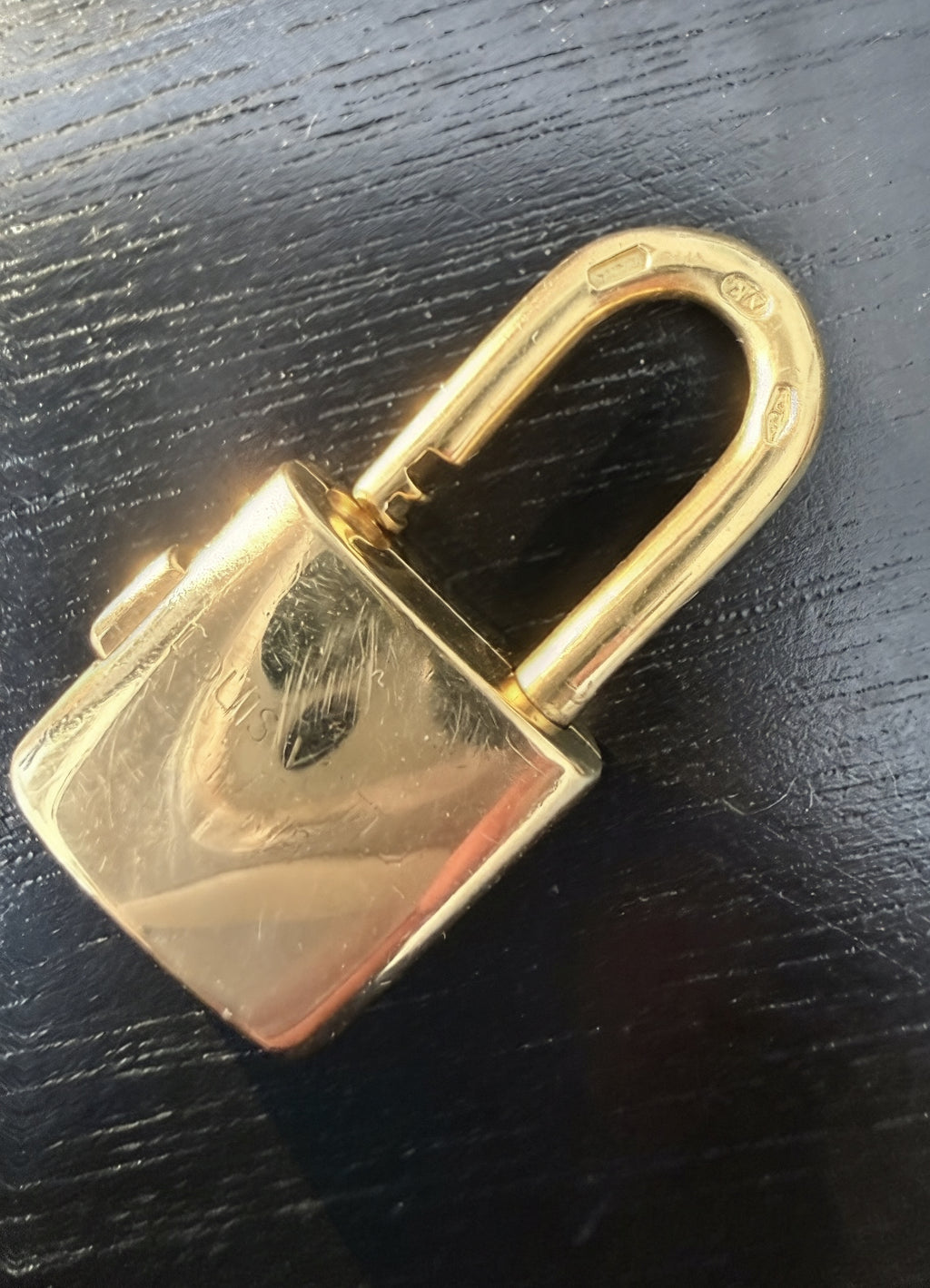 Vintage Louis Vuitton 18k Gold Lock Charm
