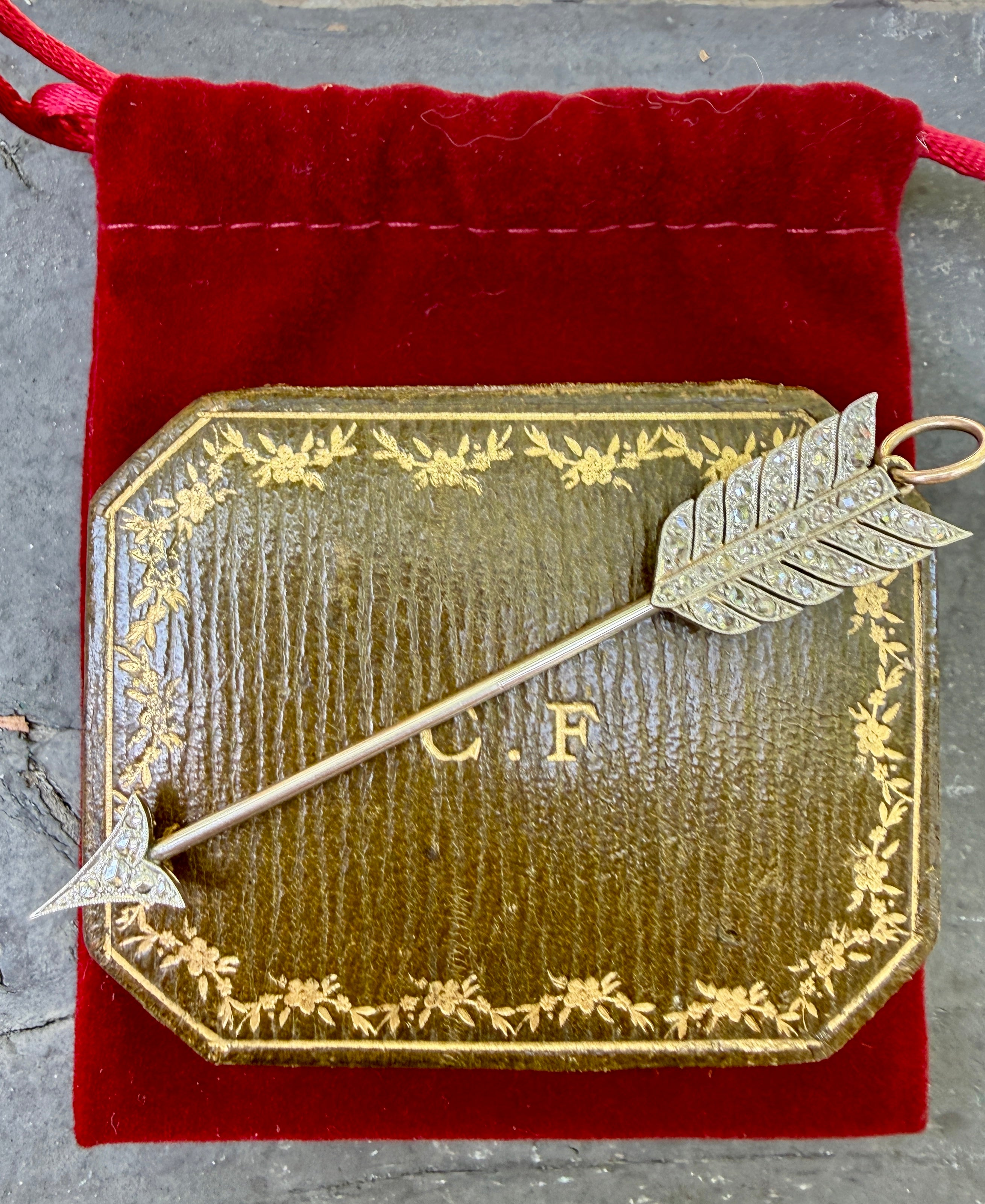 Antique Diamond Arrow Pendant