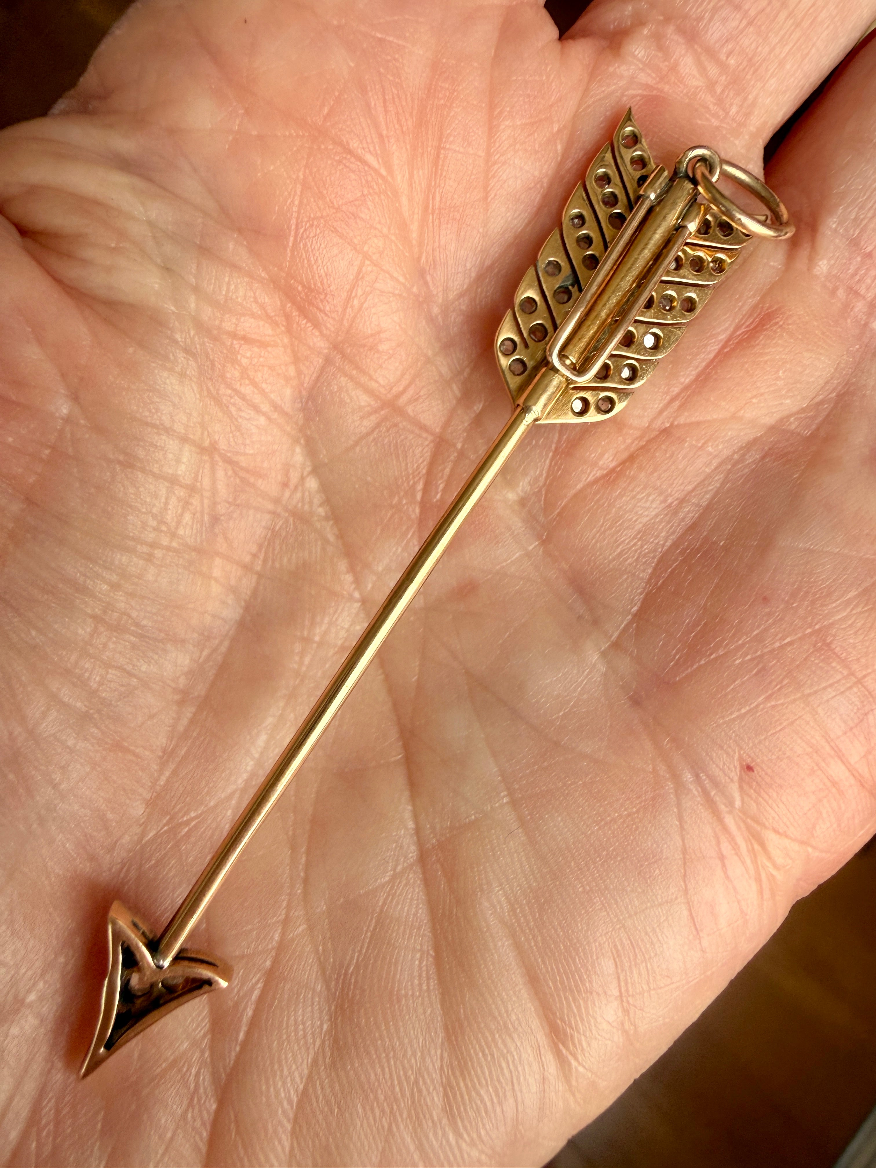 Antique Diamond Arrow Pendant