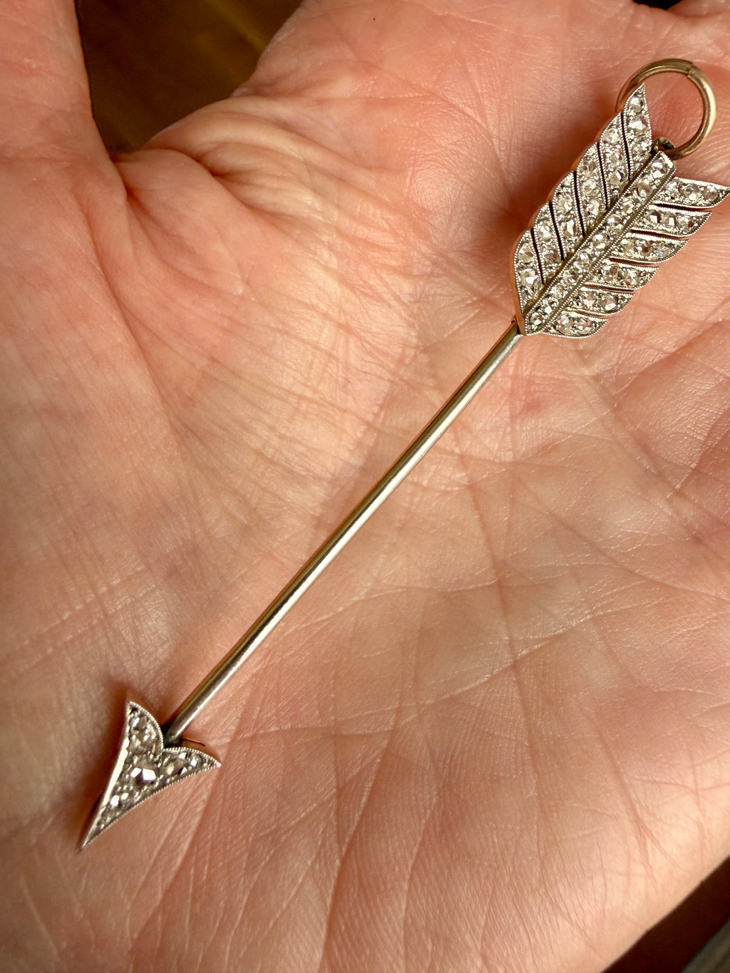 Antique Diamond Arrow Pendant