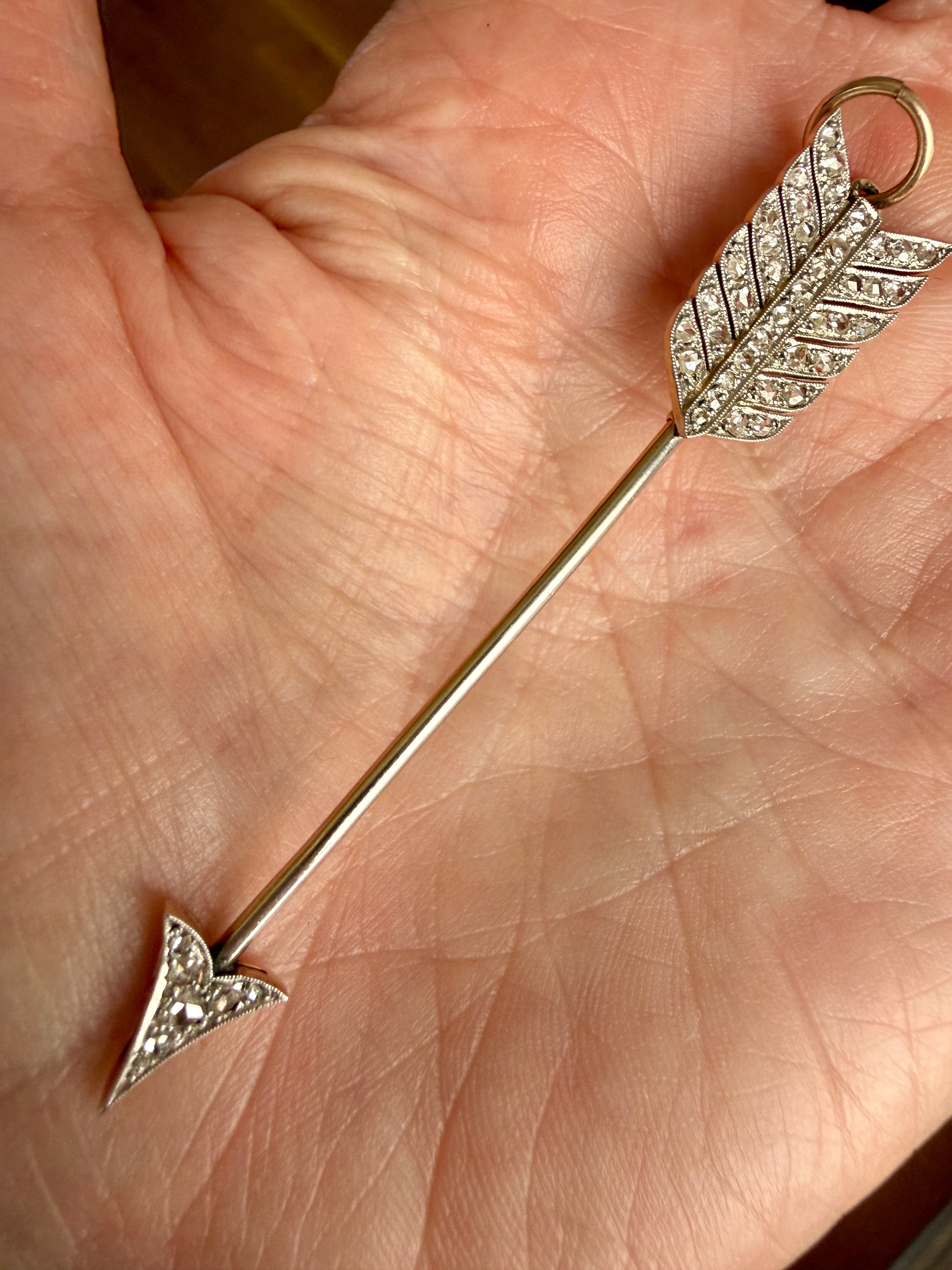 Antique Diamond Arrow Pendant