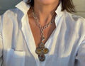 Antique Banded Agate Cross Pendant