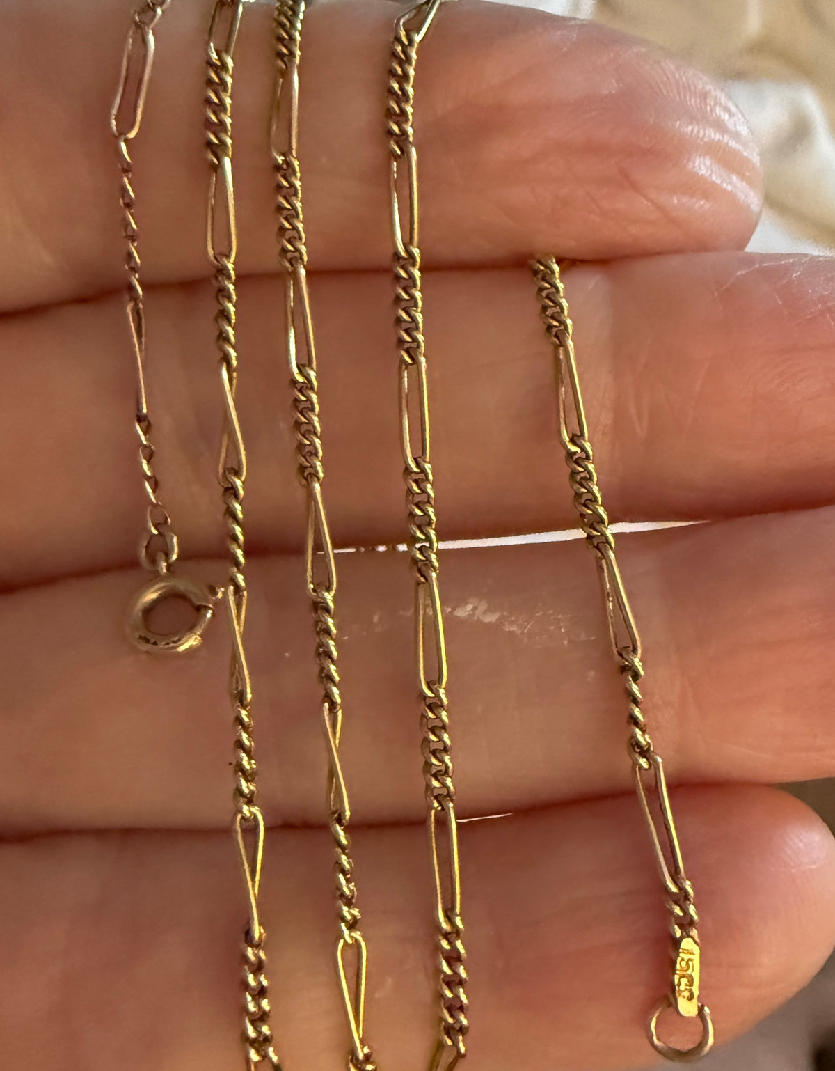 Antique 15k Fine Fancy Link Chain