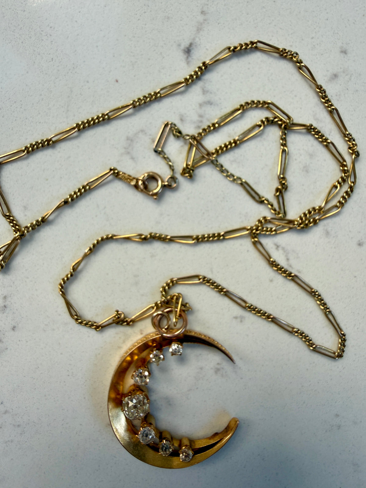 Antique 15k Fine Fancy Link Chain