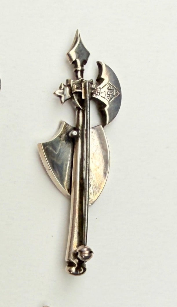 Scottish Agate Axe Brooch