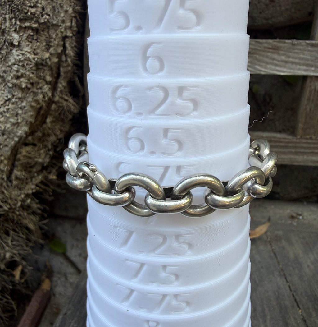 Mid-Century French Sterling Silver Bracelet