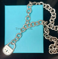 Vintage Tiffany Sterling Silver Cable Necklace with Padlock and Clasping end links