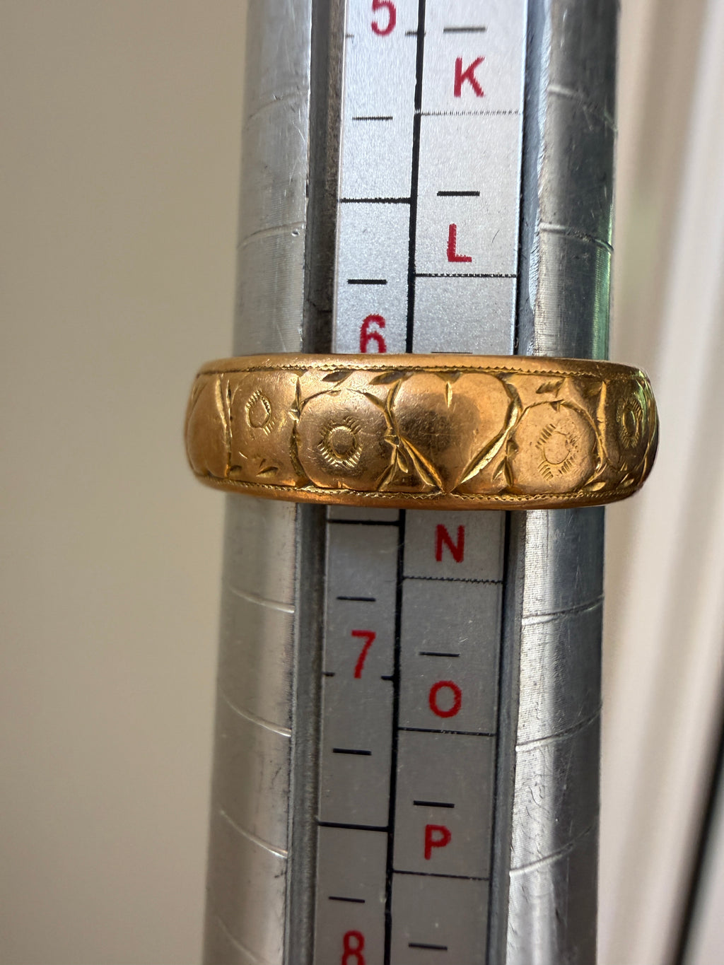 Antique 22k Floral Band