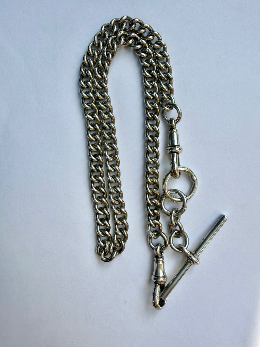 Antique Sterling Silver Albert Chain