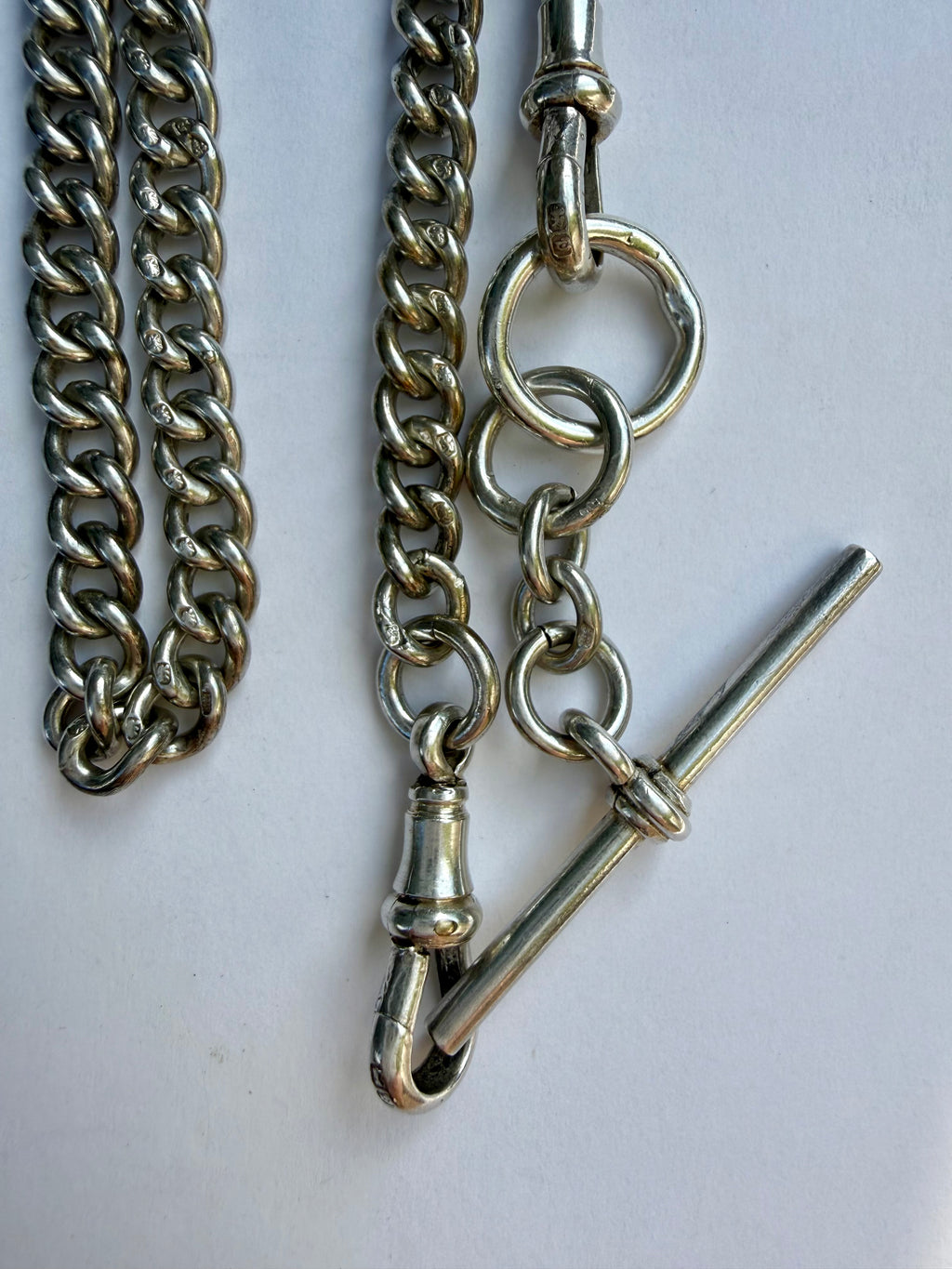Antique Sterling Silver Albert Chain