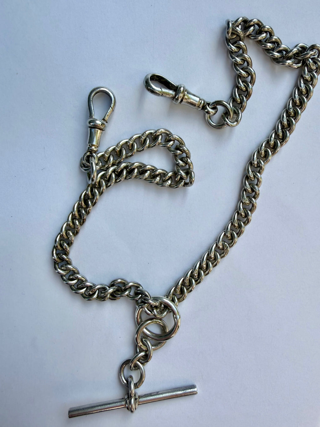 Antique Sterling Silver Albert Chain