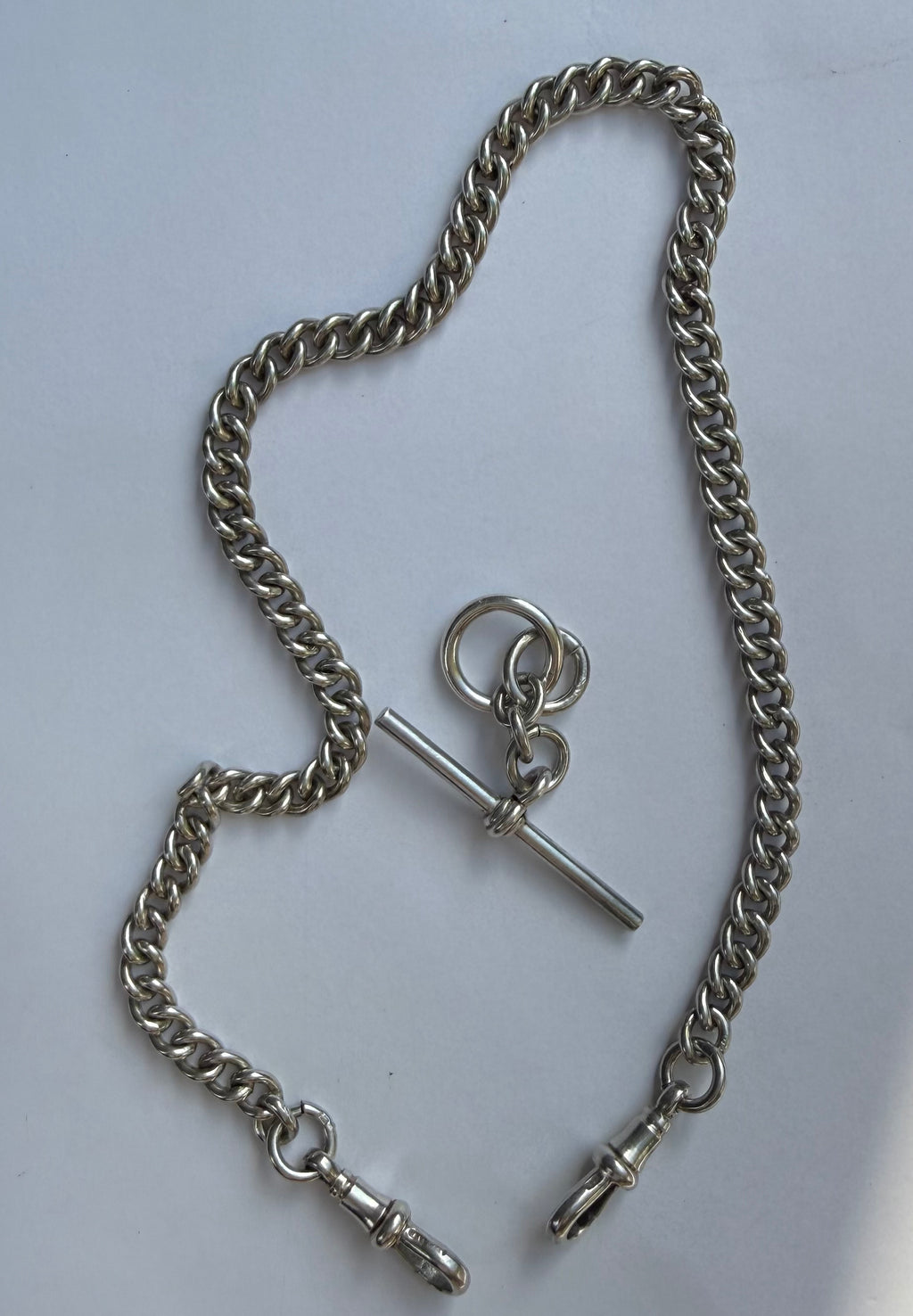 Antique Sterling Silver Albert Chain