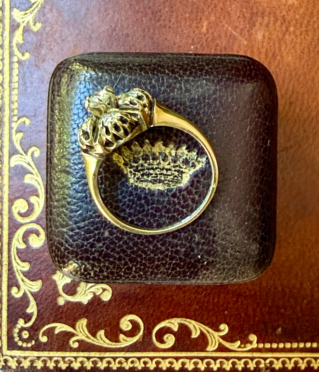 Old Mine Diamond Cluster Ring