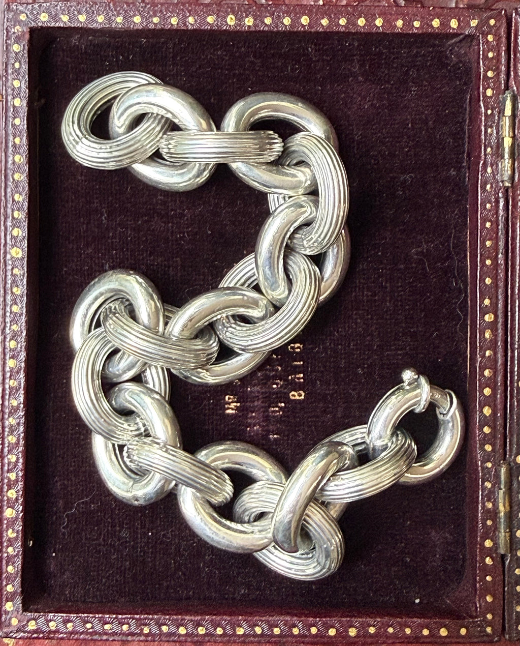 Super Chunky Antique Sterling Silver Bracelet