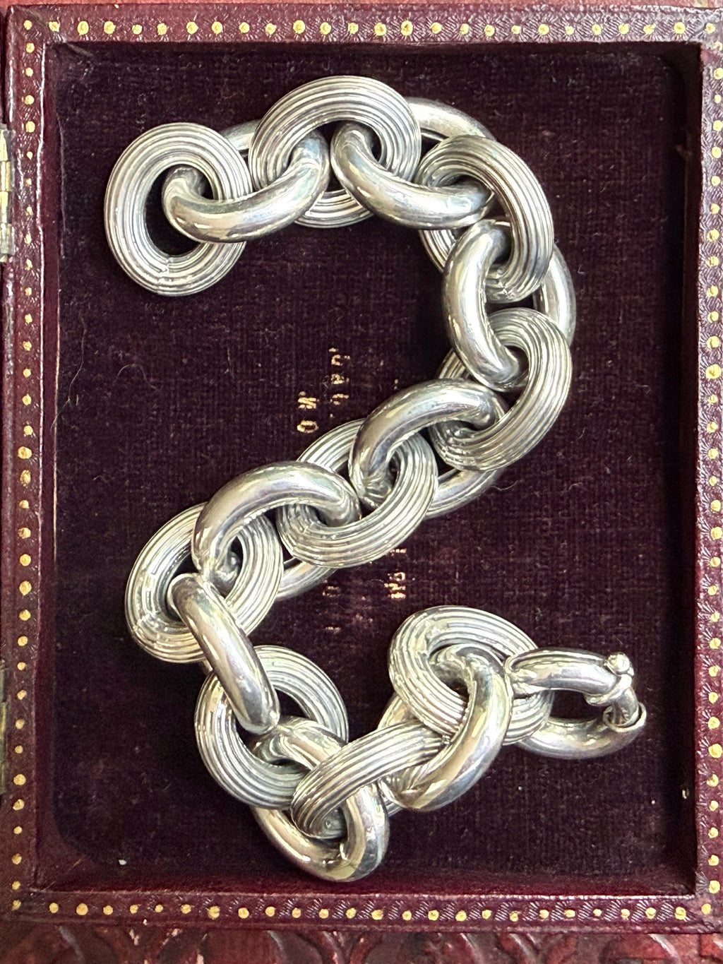 Super Chunky Antique Sterling Silver Bracelet