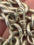 Sterling Silver Antique Nautical Link Necklace