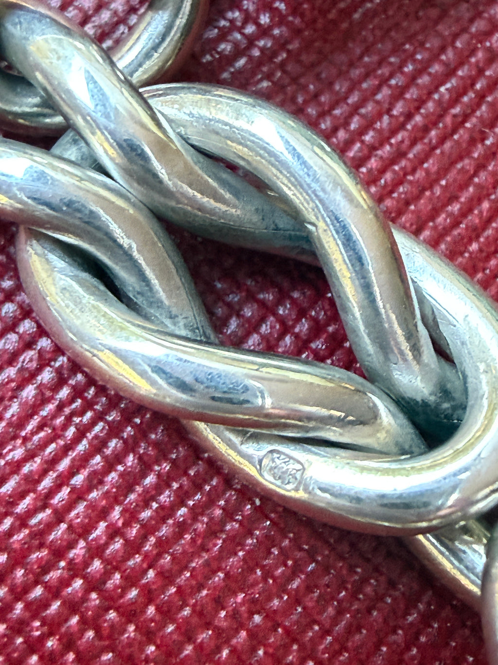Sterling Silver Antique Nautical Link Necklace