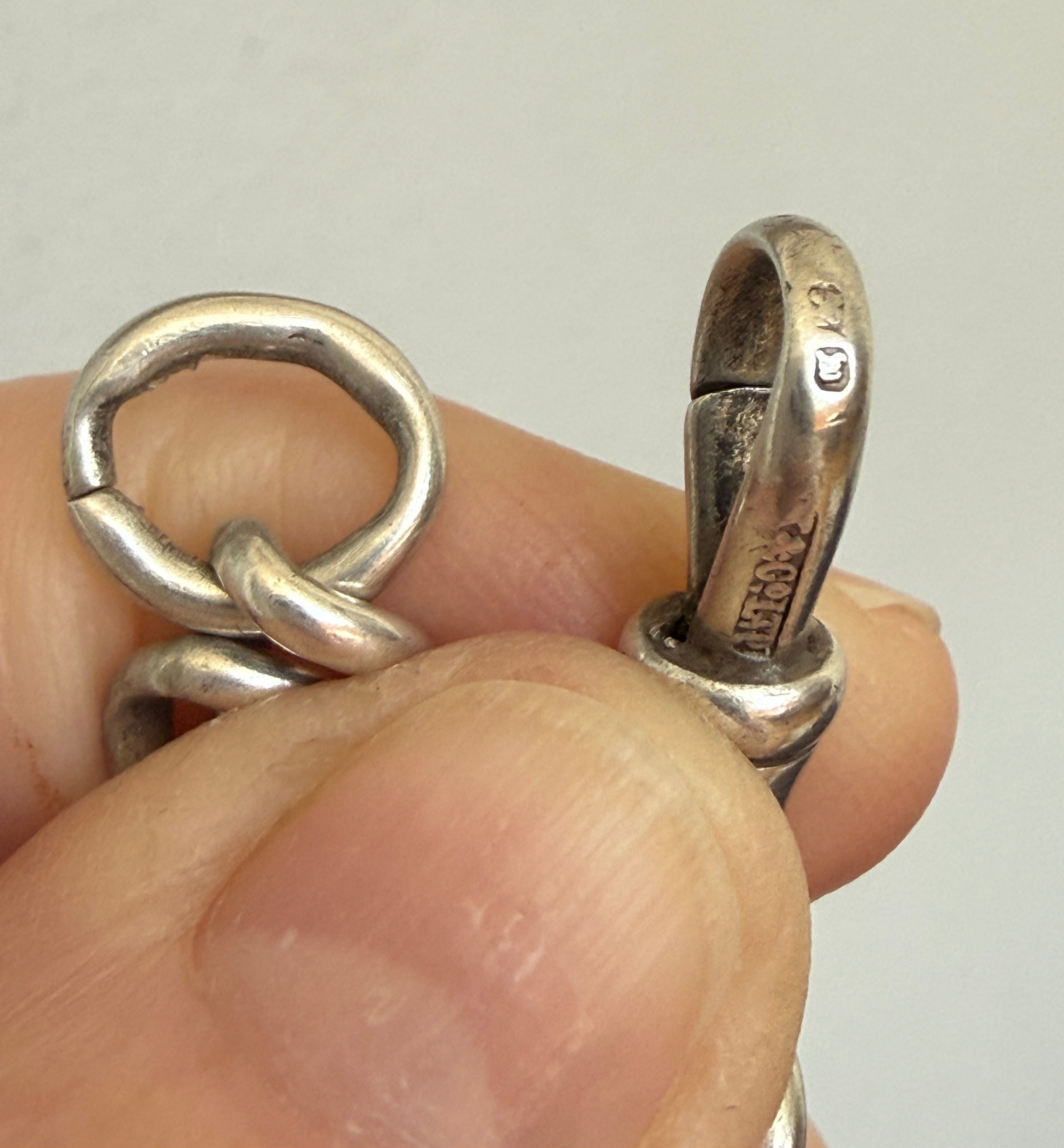 Antique Fancy Link Sterling Silver Chain