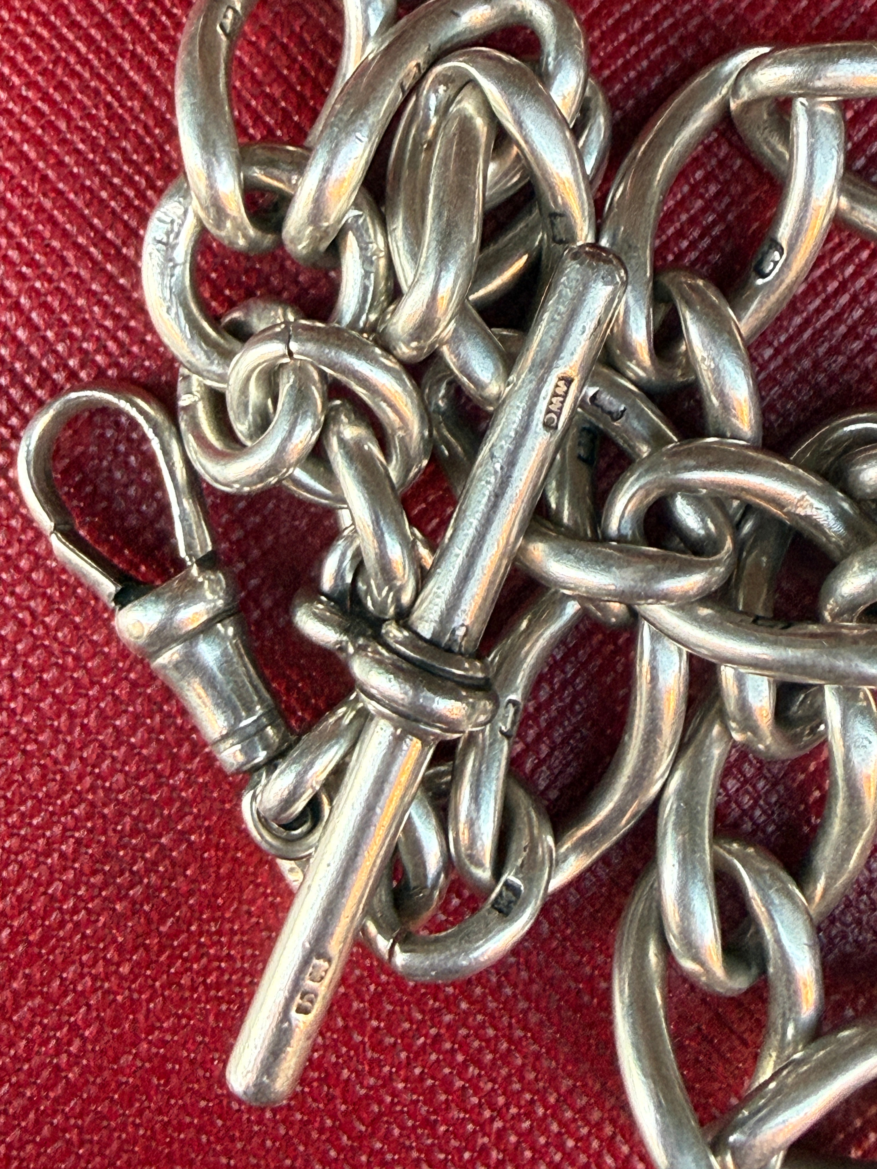 Sterling Silver Oval Link Watch Chain