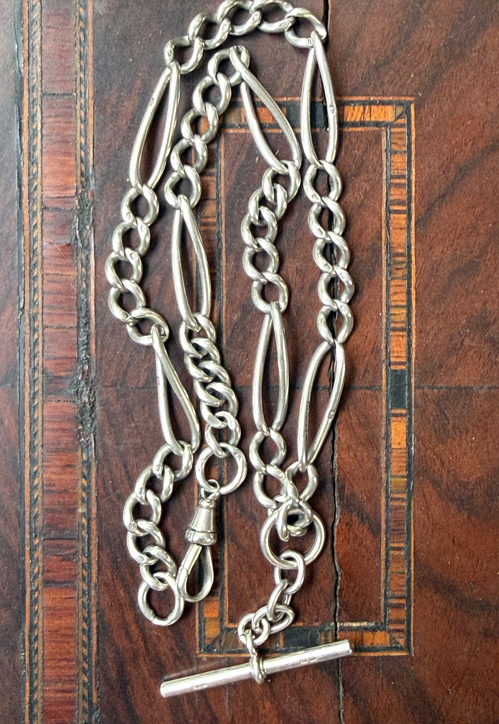 Antique Fancy Link Sterling Silver Chain
