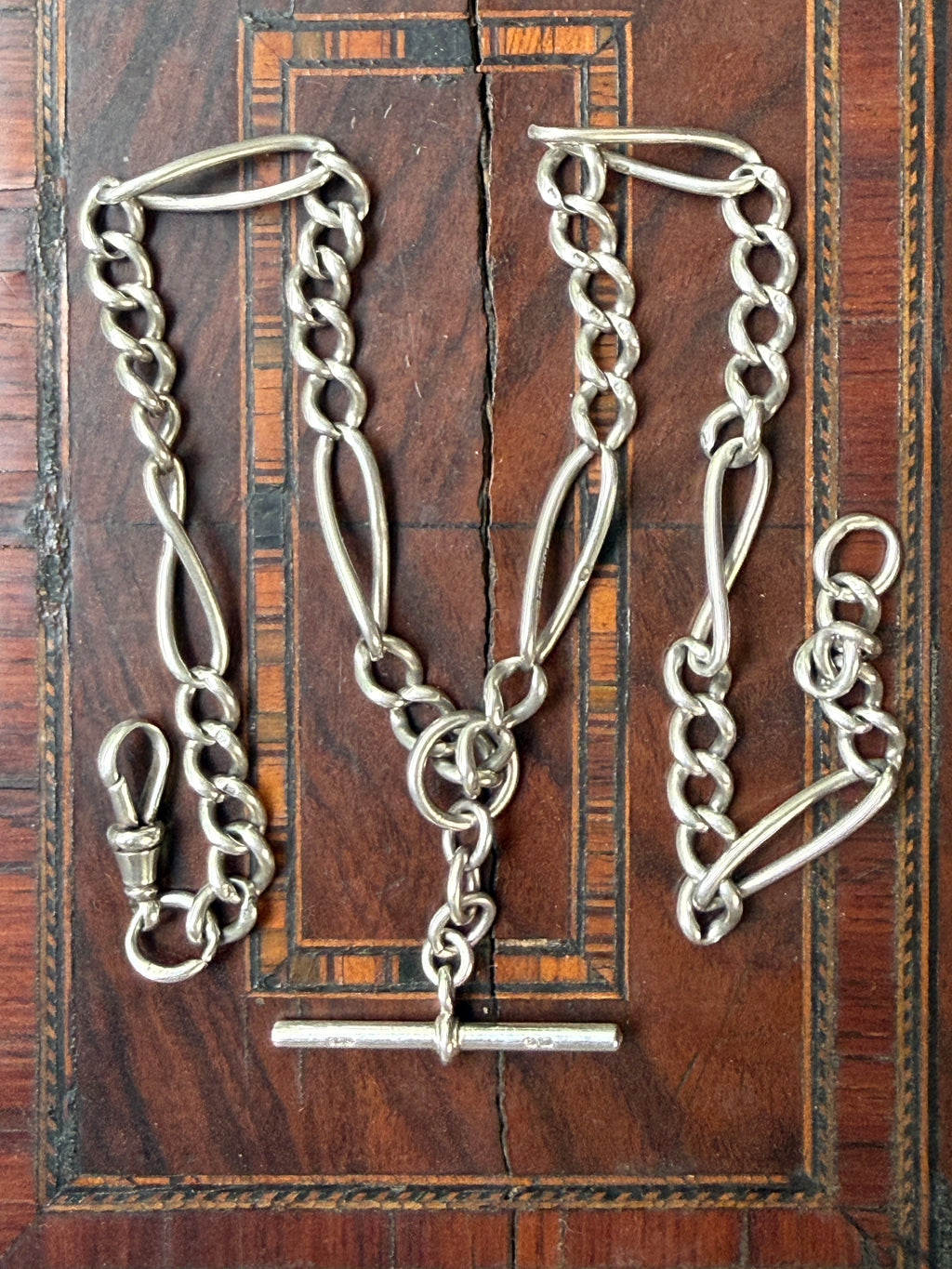 Antique Fancy Link Sterling Silver Chain