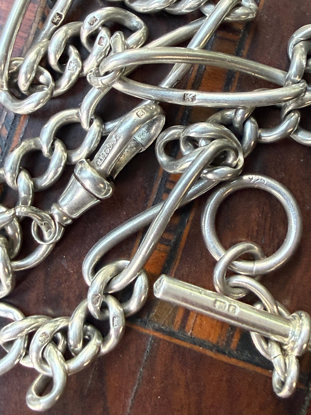 Antique Fancy Link Sterling Silver Chain