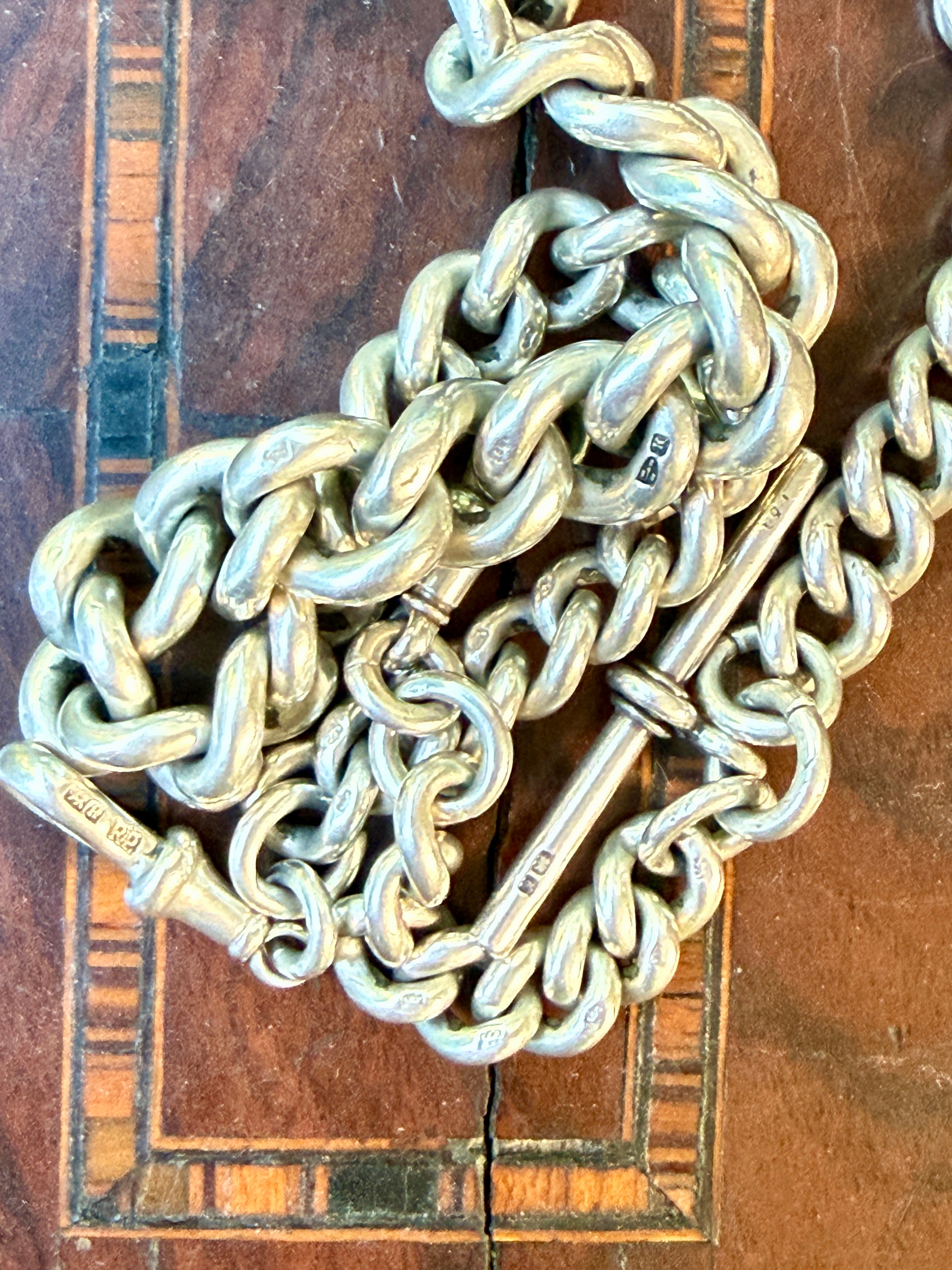 Chunky Graduated Antique Curb Watch Chain