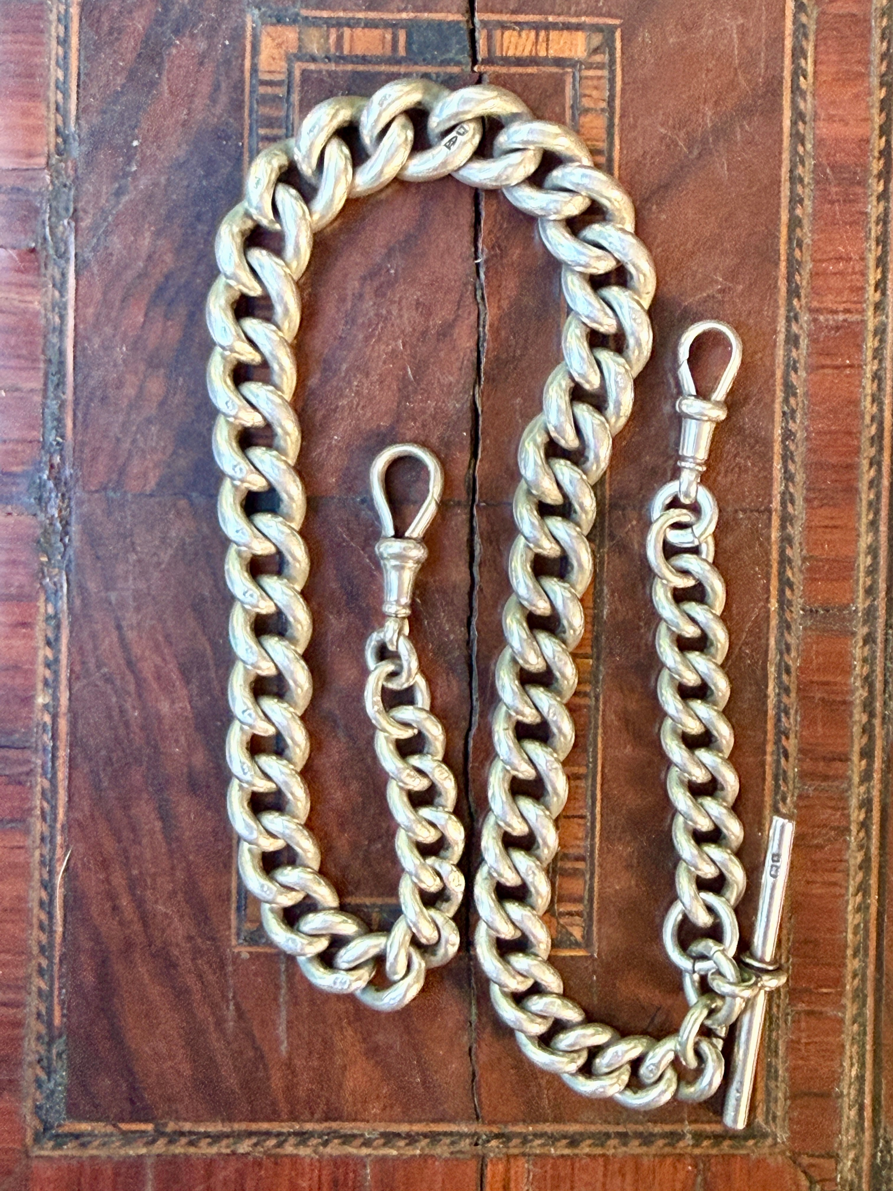 Chunky Graduated Antique Curb Watch Chain