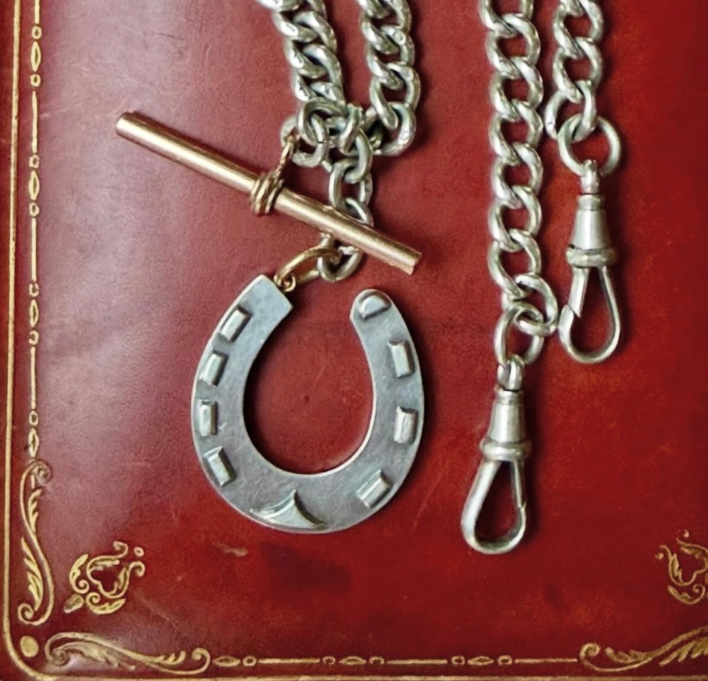Antique Horseshoe pendant with tbar
