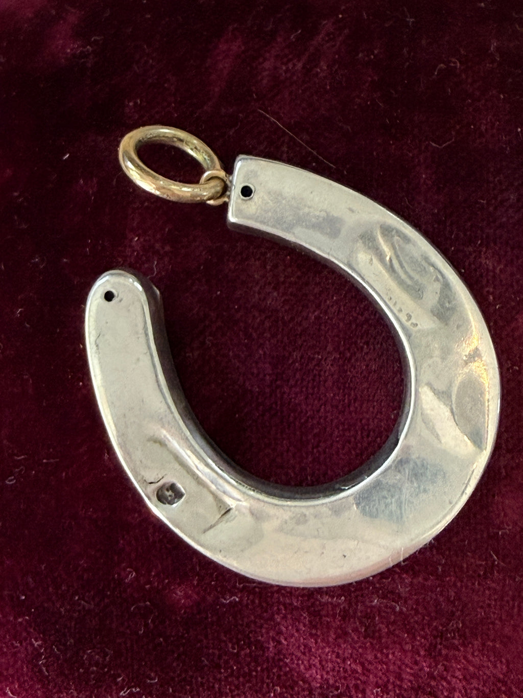 Antique Horseshoe pendant with tbar