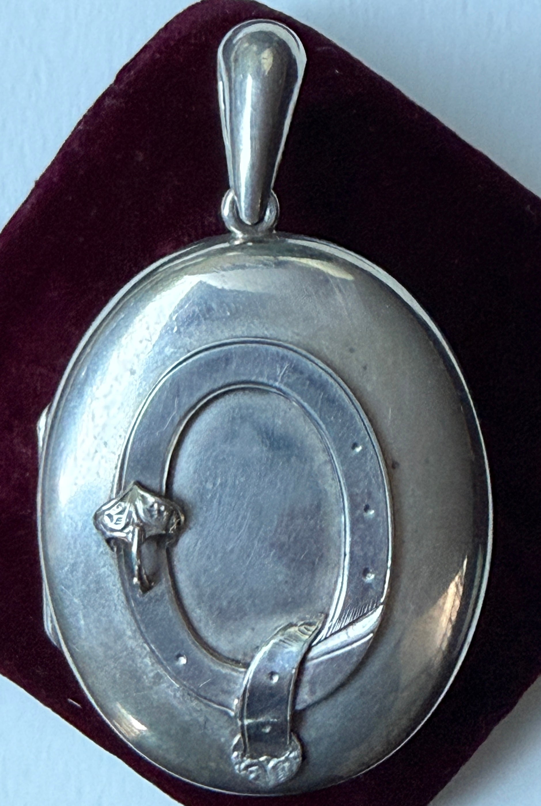 Antique Sterling Silver Buckle Locket
