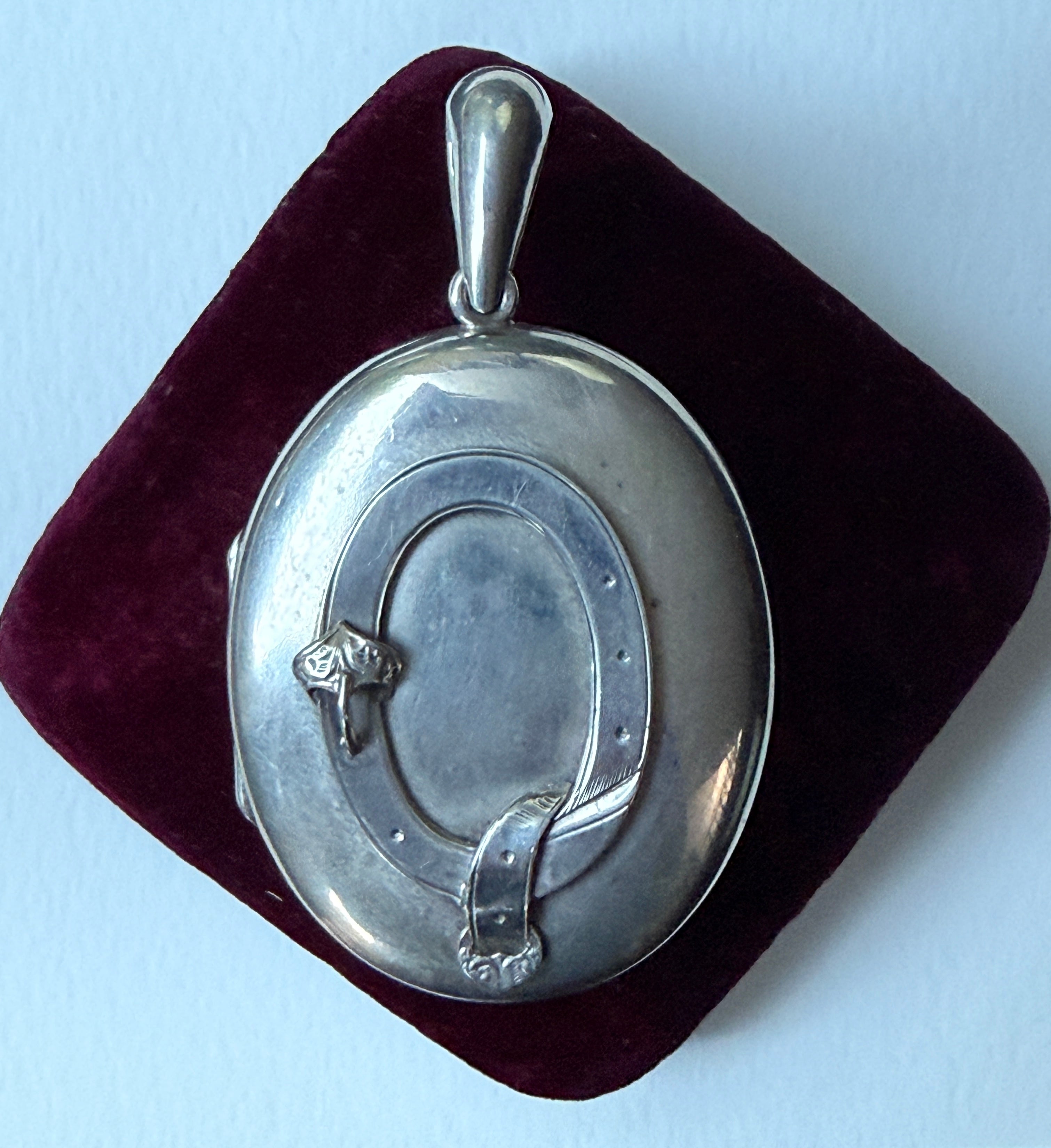 Antique Sterling Silver Buckle Locket