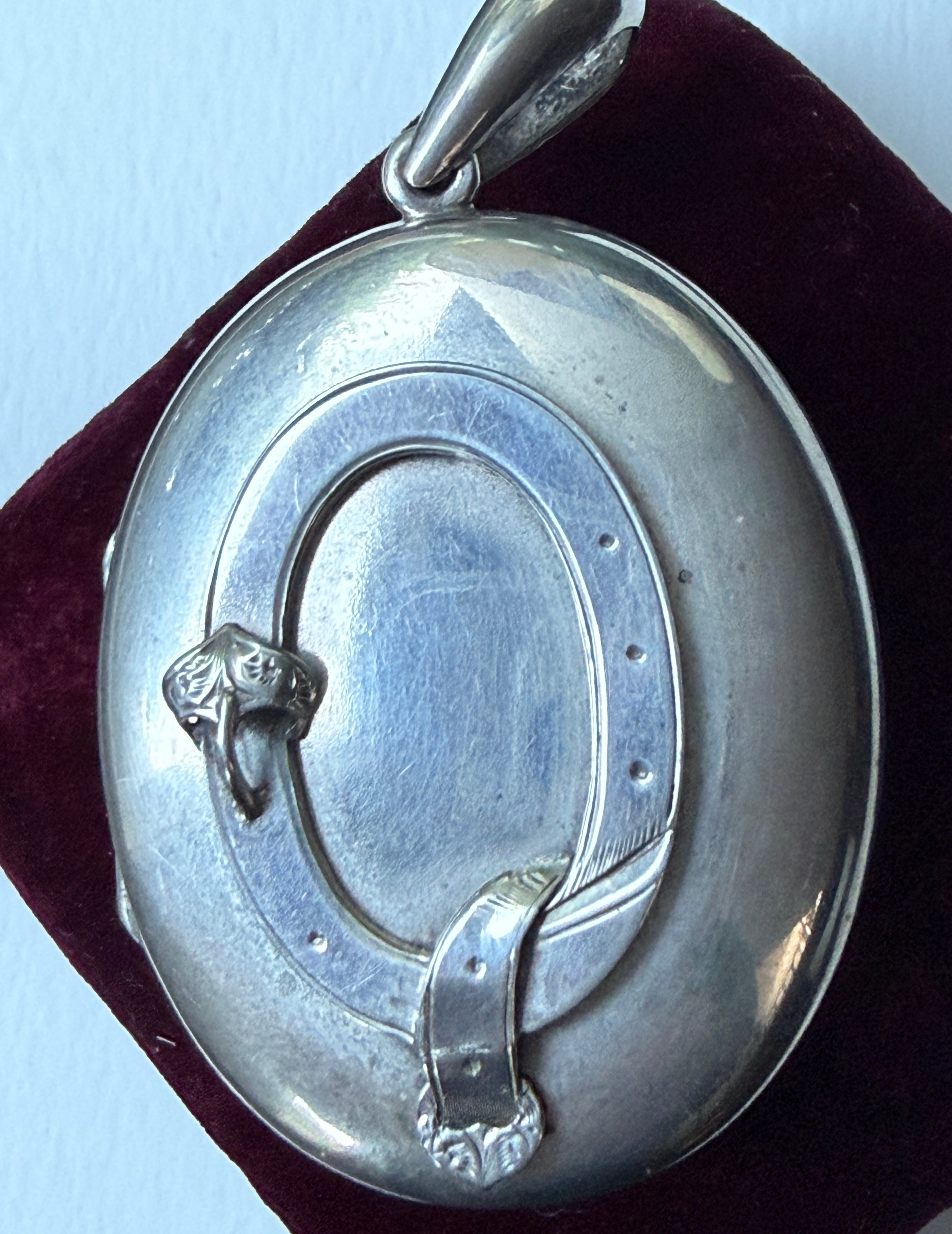 Antique Sterling Silver Buckle Locket