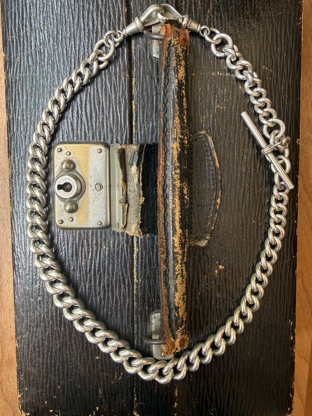 Antique Silver Tight Curb Watch Chain