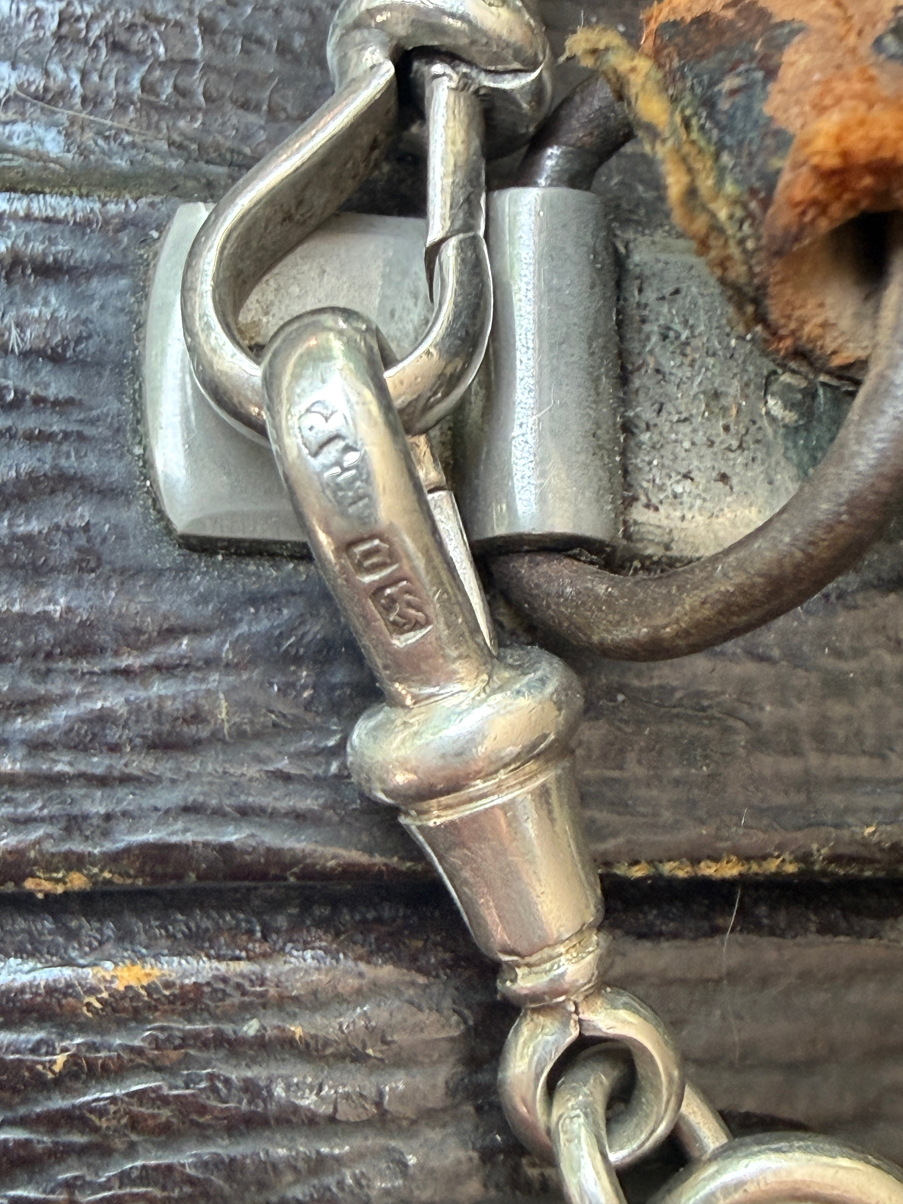 Antique Silver Tight Curb Watch Chain