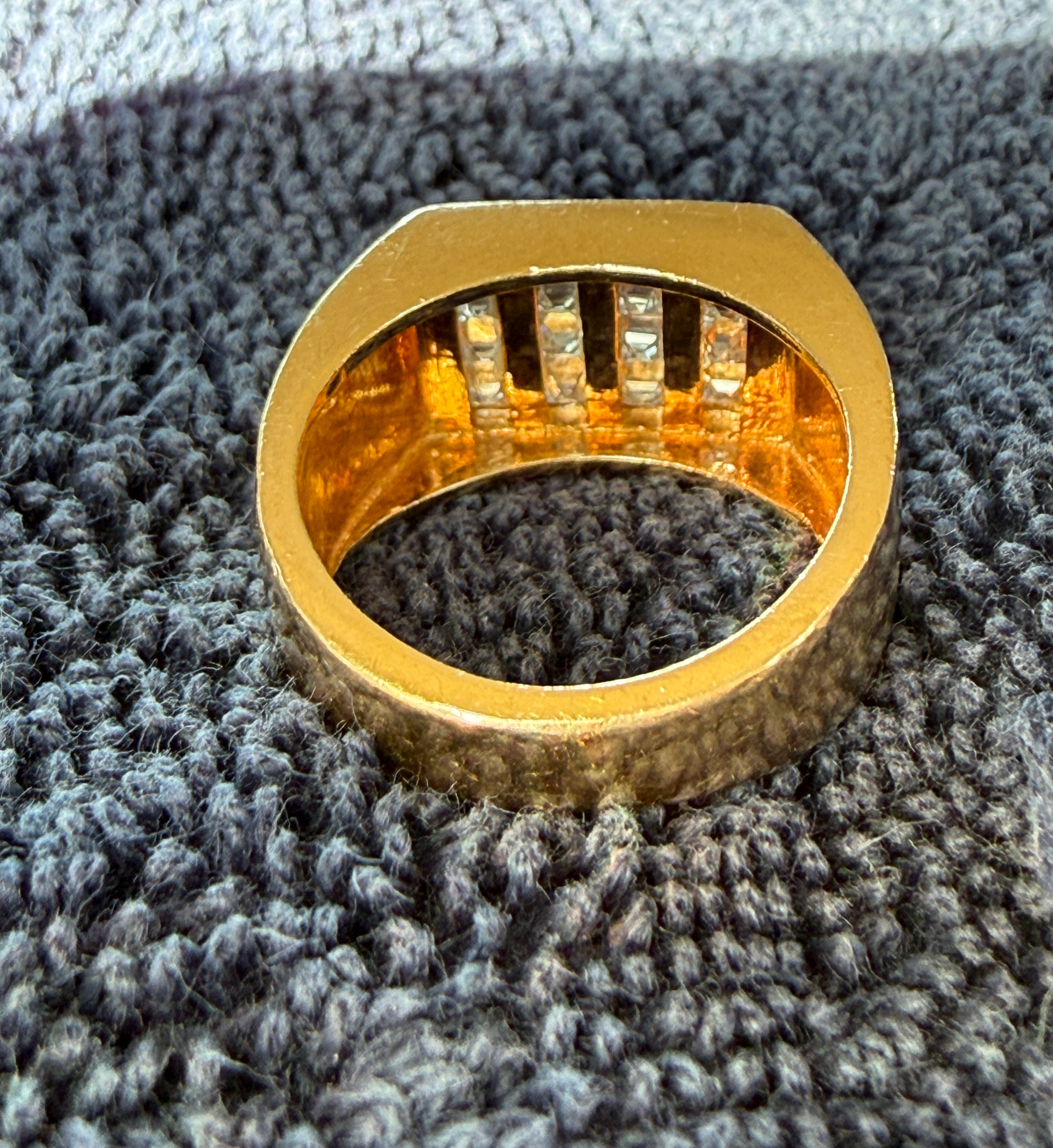 Vintage Signet Style Ring with Diamonds