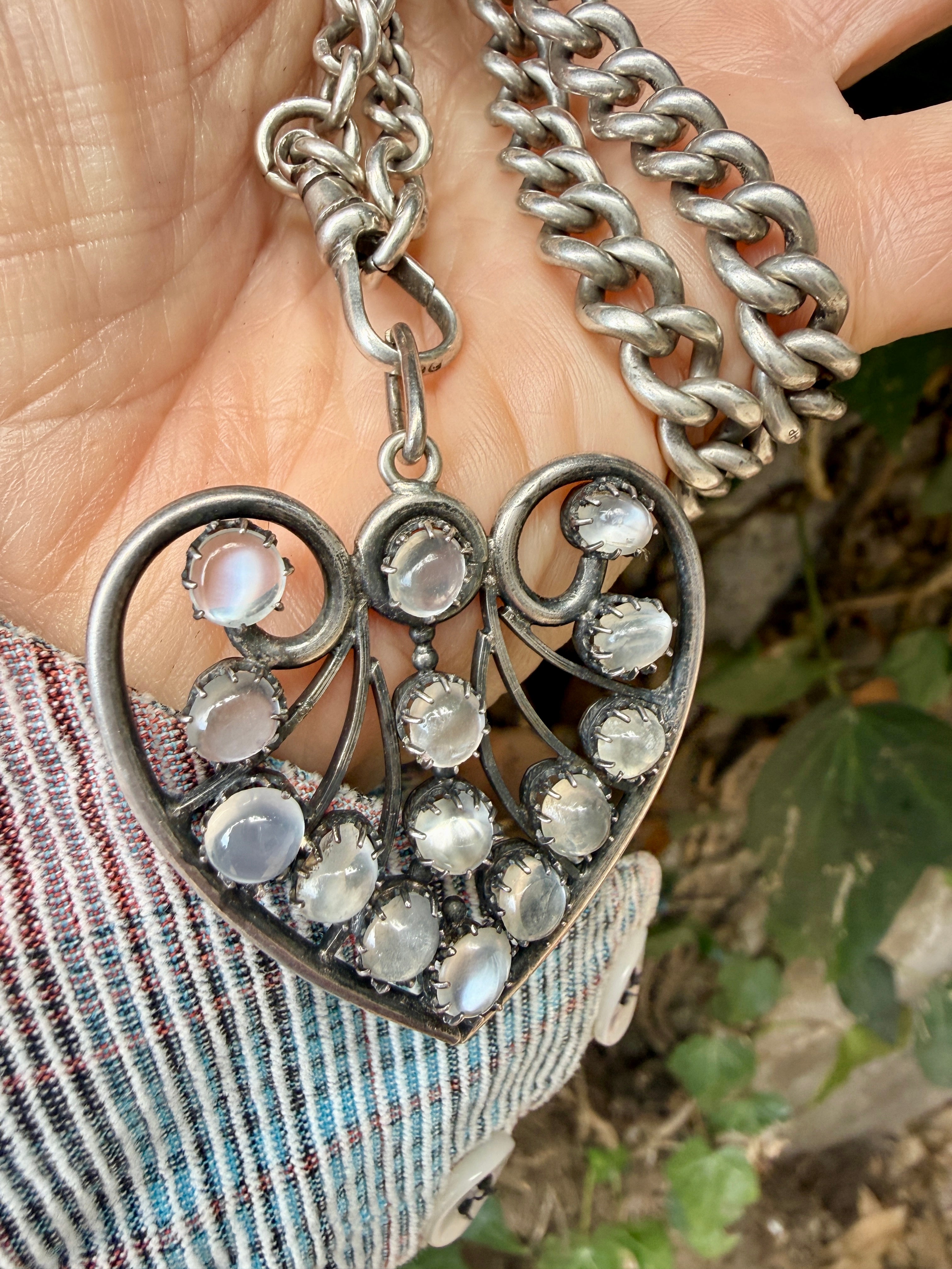 English Arts and Crafts Moonstone Pendant