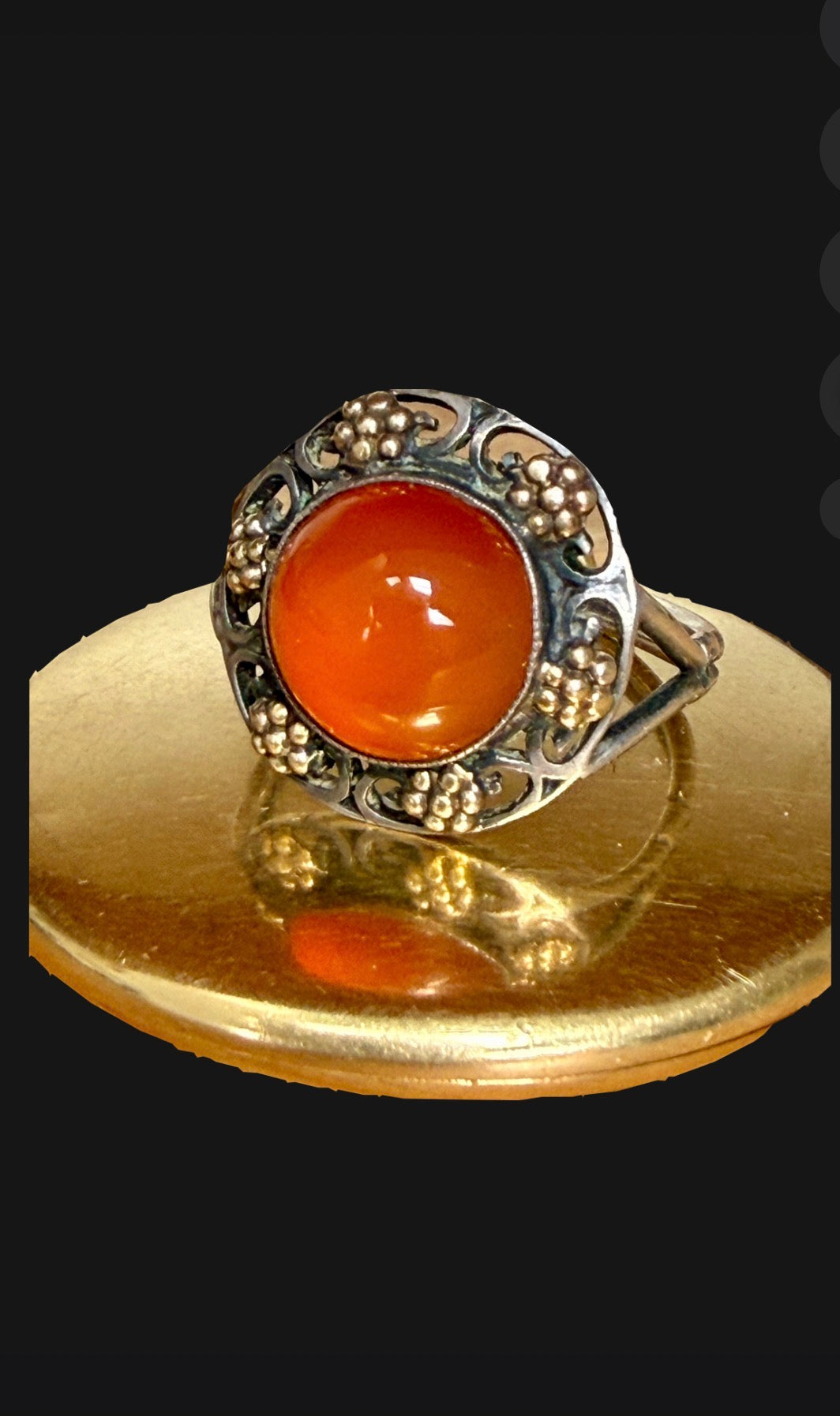 Antique English Carnelian Ring | Arts & Crafts Movement