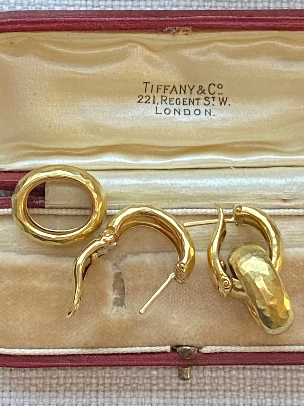 Vintage Tiffany & Co Hammered Day to Night Earrings by Paloma Picasso