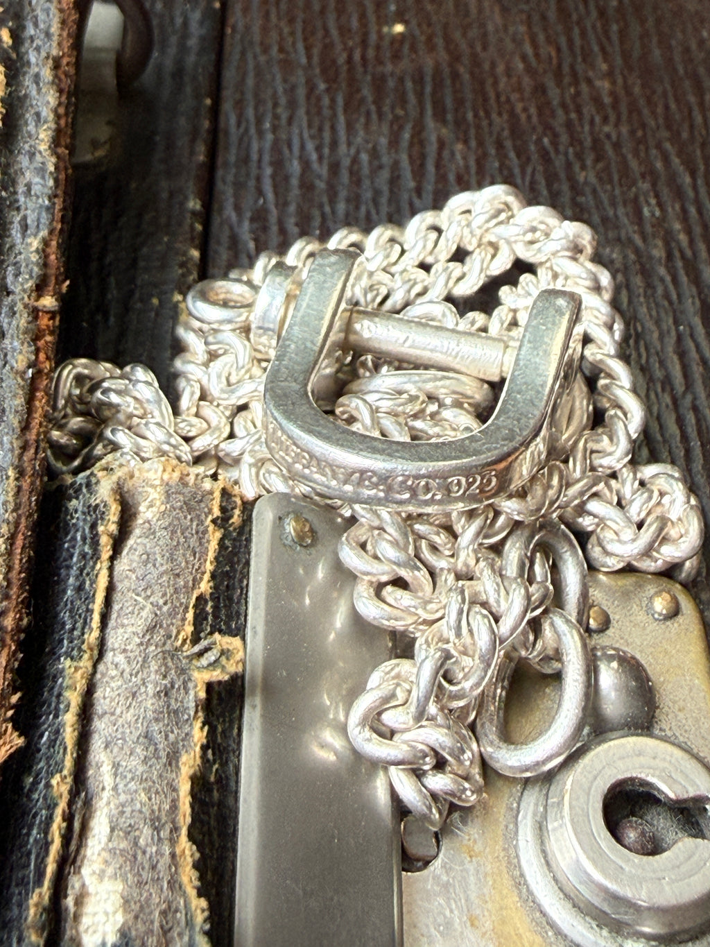 Vintage Tiffany & Co. Sterling Silver Curb Chain with Signed Shackle Closure