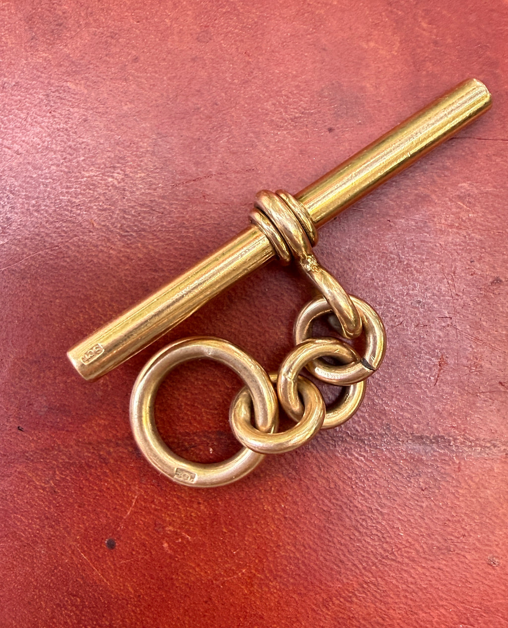Antique 9k English Locket and T-bar Set
