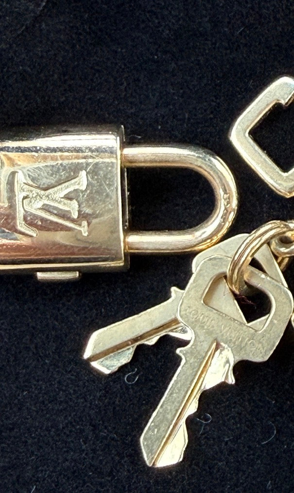 Vintage Louis Vuitton 18k Gold Lock Charm