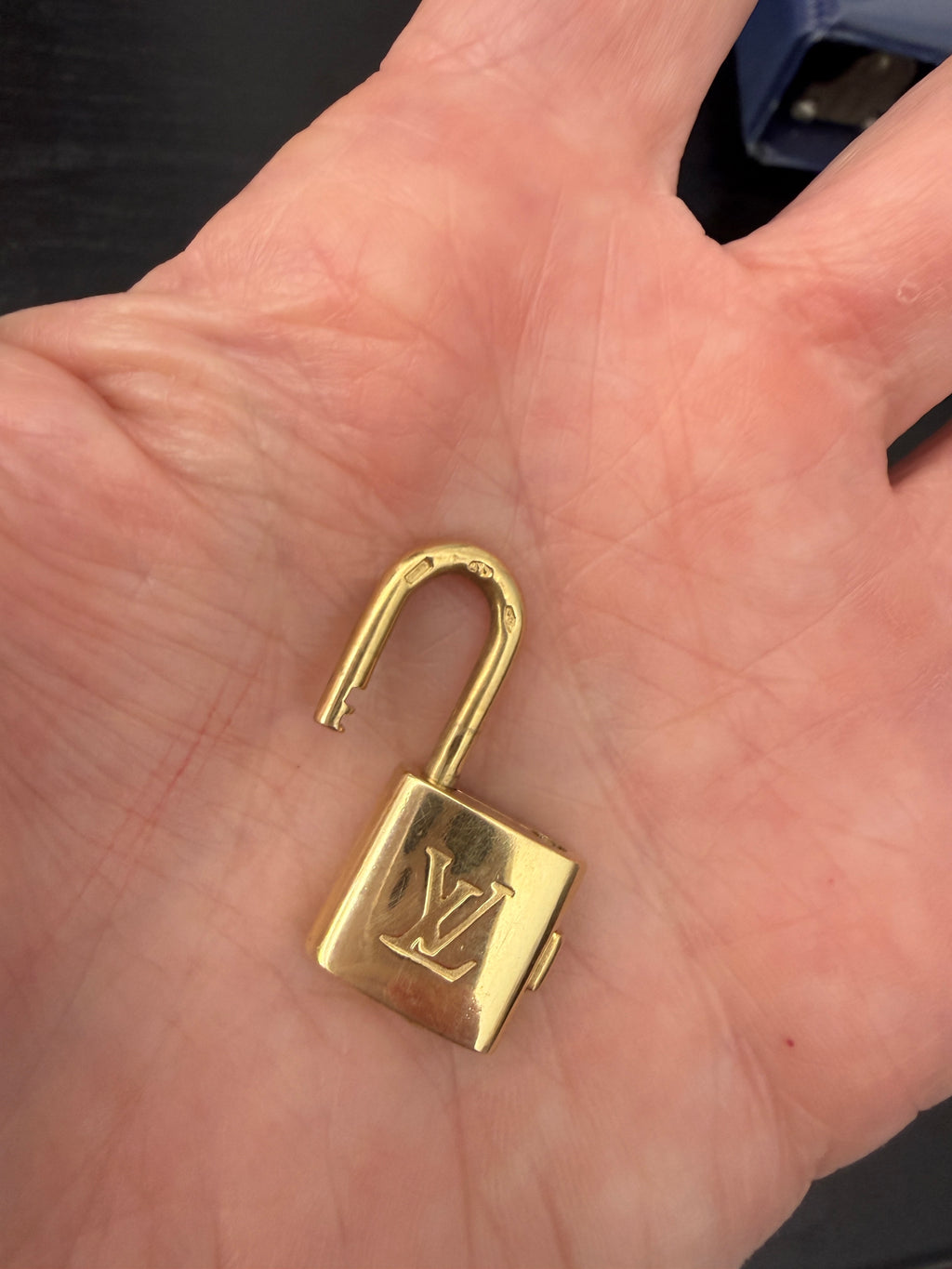 Vintage Louis Vuitton 18k Gold Lock Charm
