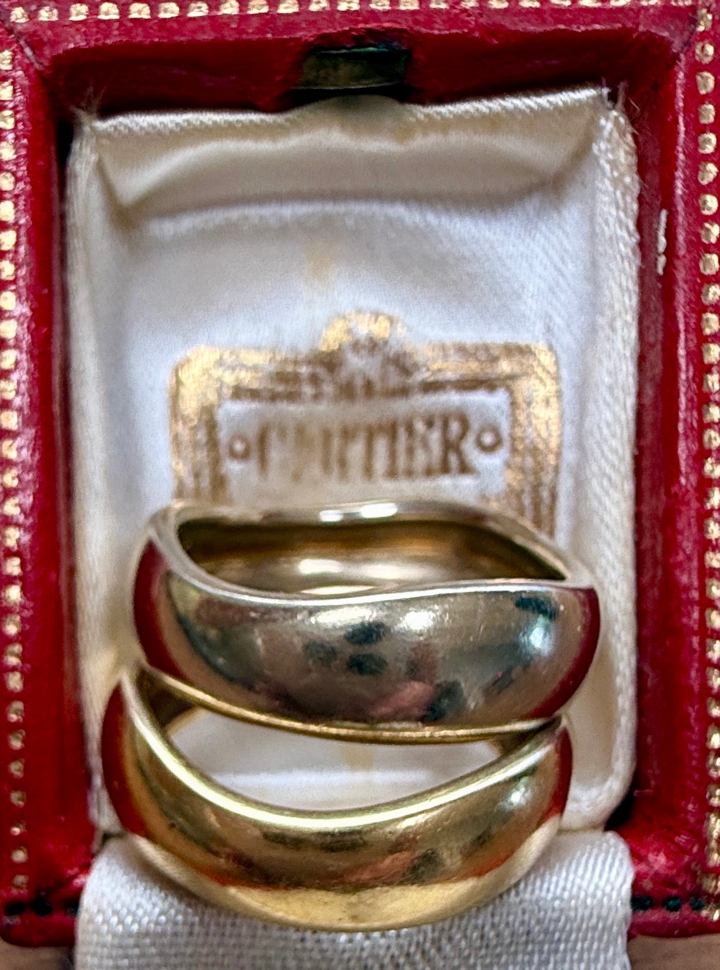 Vintage Bicolor Stacking Cartier Wave Puzzle Rings
