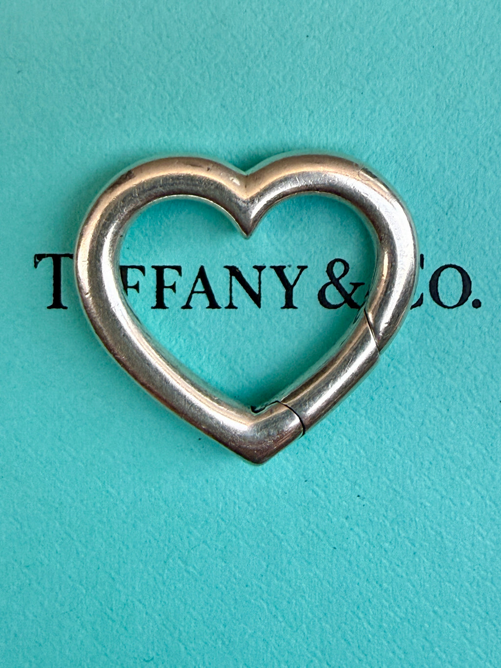 Vintage Tiffany & Co. Sterling Silver Cable Necklace with Clasping Heart Lock
